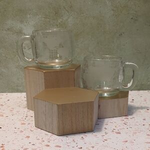 Glass Globe Mugs | Set Of 2 | Vintage Nescafe